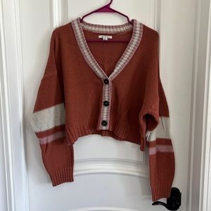 Burnt orange crop sweater